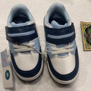 Cat & Jack Light Blue, Navy, and White Kids Sneakers.